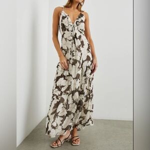 Rails‎ Boa Mocha Floral Cream and Brown Floral Maxi Dress